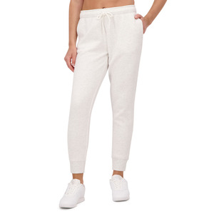 Solid Color Fleece Casual Pants With Pockets Regular Fit Elastic Waist <b>White</b> Women's High Waist Ankle-Length <b>Joggers</b> Pants - Product Image 5