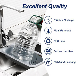 Ausziehbarer Abtropfkorb aus Silikon und PP für die Spüle, zum Waschen von Gemüse und Obst, Abtropfen von gekochter <span class=keywords><strong>Pasta</strong></span> und Trocknen von Geschirr - Product Image 5