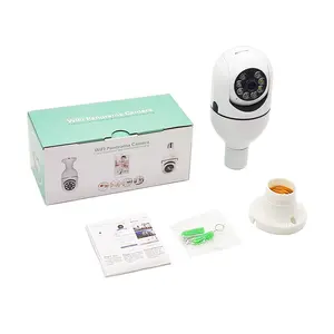 E27 كاميرا IP لاسلكية واي فاي P مصباح بانورامي PTZ أمان منزلي CCTV درجة لمبة ضوء كاميرا