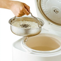 Panier de cuisson vapeur multifonctionnel en acier inoxydable 304 à mailles fines, étanche, pour laver les légumes et séparer l'eau du riz