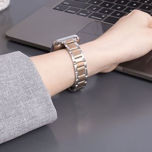 Upro Luxury 3 Beads Metal Solid Stainless Steel Smart Watch Wrist Strap for apple Watch Series 11 10 S11 <b>S10</b> 46mm 49mm 42mm - Product Image 6