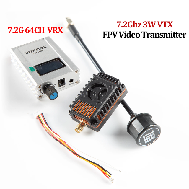 PFLY 6.1G-7.2G FPV VTX 3W 5W 7W Adjustable High Power Long Range Video Sender for Professional UAV Communication