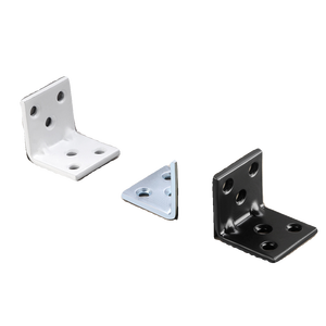 Soporte de Esquina de 90 Grados Negro, Acero Inoxidable, Forma de L, Conector de Hardware para Soporte de Estante - Product Image 1