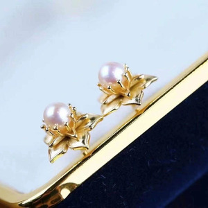 ถาดเปล่าสำหรับทำเครื่องประดับมุก DIY เงินแท้ S925 สำหรับใส่ลูกปัดกลมขนาด 7-8 มม. ต่างหูรูปดอกไม้เล็ก รุ่น 20868 - Product Image 4