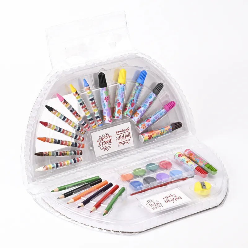 39-Piece sanat seti boya renkli kalemler su renk kalem boya kalemi boyama seti öğrenciler çocuklar için eskiz çizim