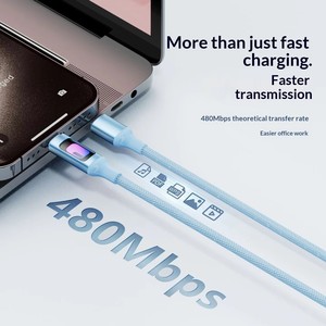 Impresoras USB3.0 de alta calidad, marquesina de Metal luminosa, Cable de nailon, súper rápida Carga, colores huecos, Compatible con pantalla LED IOS - Product Image 2
