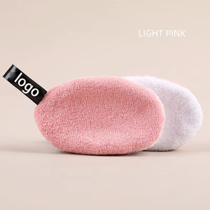 Tampons nettoyants réutilisables doux pour le visage et les <span class=keywords><strong>yeux</strong></span> en microfibre corail, 2 couches, avec logo personnalisé, zéro déchet, avec <span class=keywords><strong>lotion</strong></span> - Product Image 3