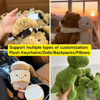Vente en gros usine de porte-clés personnalisés en peluche style Jellys Plush Catts, breloques de personnage animal en peluche et pendentifs pour la décoration de sacs à dos