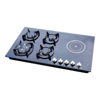 Cuisinière intelligente en acier inoxydable de Chine, 5 brûleurs, avec brûleur wok, plaque à gaz, accessoire de cuisine domestique