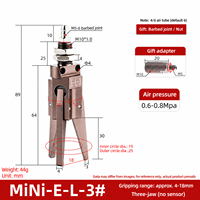 Pince parallèle pneumatique à trois griffes à longue course, cylindre à air en alliage d'aluminium avec capteur magnétique pour automatisation de préhension et placement