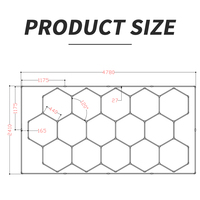 Meilleures ventes de lampes LED hexagonales 2433mm * 4840mm Kit de lumières hexagonales à LED pour garage