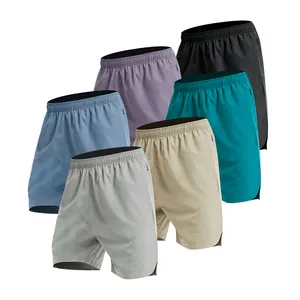 Custom Logo Unisex Gym Shorts Fitness Workout Activewear Running Shorts Elastic Waist Shorts Men Blank
