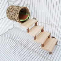 Accessoires de cage pour animaux de compagnie Hamsters Gerbilles Rat Petits animaux Escalade Jouets à mâcher Hamster Échelle en bois Pont Hamac Facile à installer