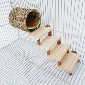 Accessoires de cage pour animaux de compagnie Hamsters Gerbilles <span class=keywords><strong>Rat</strong></span> Petits animaux Escalade Jouets à mâcher Hamster Échelle en bois Pont <span class=keywords><strong>Hamac</strong></span> Facile à installer - Product Image 3