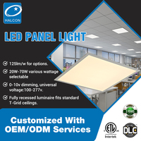 Certification ETL CE Éclairage réglable encastré commercial 2x2 2x4 2ft 4ft 20w 30w 40w 50w Panneau lumineux LED