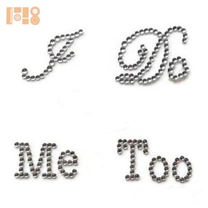 Autocollants pour chaussures en strass transparents pour mariage, lettres « I Do », « Me TOO », pour décoration <span class=keywords><strong>de</strong></span> mariage, vente en gros - Product Image 6