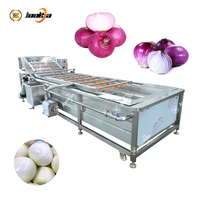 Knoflook- en uienverwerkingsmachine, uien- en groenteschiller, -snijder, -sorteermachine, uienpelschilmachine, -wasmachine, -snijmachine, productielijn