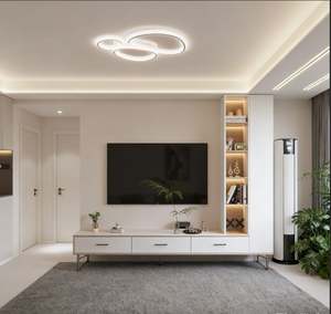 BALOM Customized TV Rack Pine Wood and Plywood Classic Living Room Stand with Solid MDF Home Furniture for <b>Small</b> House - Product Image 1