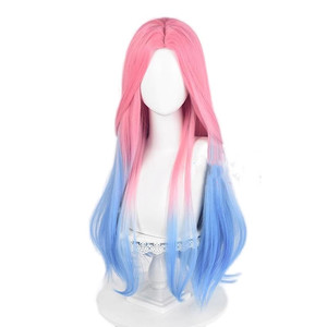 Wholesale Alien Stage Cosplay 75cm Long Straight Pink <strong>Blue</strong> Ombre Mizi <strong>Wig</strong> Synthetic Anime Heat Resistant Hair Cosplay <strong>Wig</strong> - Product Image 2