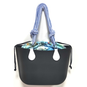 2023 O <strong>Italy</strong> Fashion Handbag Silicone Tote Bag DIY Match <strong>Leather</strong> Handle Inner Women Bag - Product Image 1