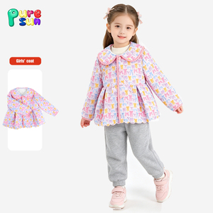 Giacca Imbottita per Bambini in Cotone Biologico Puresun con Orlo Smerlato, Prezzo all'Ingrosso - Product Image 1