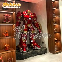 Op maat gemaakte grote klassieke anime-personage Iron Man levensgrote standbeeld anti-Hulk pantserstandbeeld voor huisdecoratie