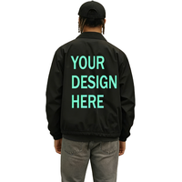 Maßgefertigte Herren-Trainerjacke mit Blanko-Design und Individuellem Logo, Übergrößen Herren-Trainerjacke, Schlichte Schwarze Windjacke