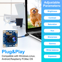 ELP Grand Angle 180 Degrés Fisheye USB Caméra Module 2MP 1080P HD OV2710 CMOS 100FPS Haute Vitesse Mini Caméra Module USB pour Robots