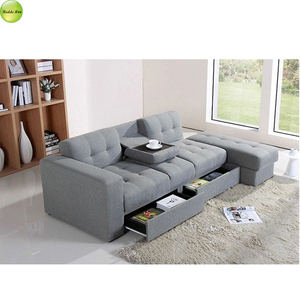 Foshan 3 Seater Sofa Bed with Storage Modern Furniture Living Room Sofa Coffee Table Folding <strong>Futon</strong> - Product Image 2