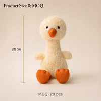 Peluche canard bouclé 20 cm, super douce, en peluche courte, pour machine à griffes, cadeau de mariage, présentation en magasin