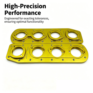 SPEED HAVEN CNC Aluminum Engine Intake Manifold Spacer Yellow Precision Machined Performance Part - Product Image 2