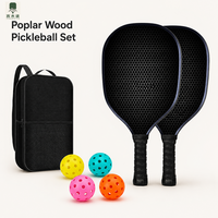 Ensemble de raquettes de pickleball en bois de peuplier, directement de l'usine