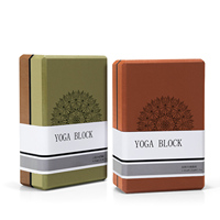 Bloc de yoga en EVA écologique haute densité, 22,5x15x7,5cm, 420g, avec logo personnalisé, couleurs variées, antidérapant, pour Pilates adulte