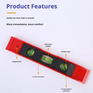 Nivel de Plástico Mini de Aleación de Aluminio Yi Bang, Regla de Equilibrio Magnética Tipo <span class=keywords><strong>Torpedo</strong></span> de 230 mm, Regla de Nivel del Fabricante - Product Image 4