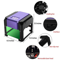 Offre Spéciale USB bureau Laser gravure Machine bricolage CNC sculpture sur bois Machine Logo marque imprimante Cutter 1000MW 1500MW