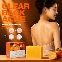 Savon au kaki pour le contrôle des odeurs corporelles, savon corporel naturel rafraîchissant pour l'odeur des personnes âgées, savon corporel biologique nettoyant en profondeur