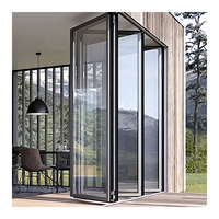 Porte de pliage verticale transparente automatique de polycarbonate de diviseur de conception élégante extérieure