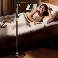 Support mobile et tablette en aluminium robuste et durable avec rotation à 360 degrés, sur pied pour une utilisation en salon