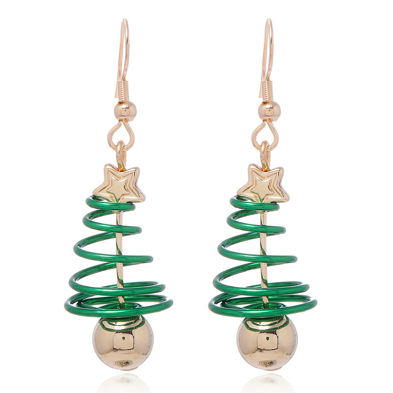 Boucles d'oreilles arbre vert noël printemps
