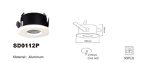 Cadre de downlight LED encastré en aluminium au design moderne, installation facile et garantie de 3 ans