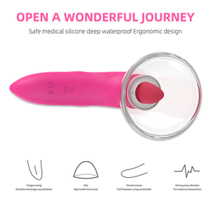 Giocattolo per <span class=keywords><strong>Masturbazione</strong></span> Femminile 2 in 1 Vibratore per Adulti con Stimolatore Linguale per Capezzoli e Clitoride Vibratore Succhiante Giocattolo Sessuale - Product Image 3