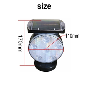 Feux de signalisation routière solaires avec matériau PC/ABS, protection IP66, batterie NI-MH pour les chantiers de construction et les barrières routières - Product Image 5