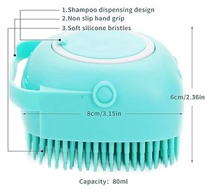 Soft Silicone <b>Pet</b> Bath Massage <b>Brush</b> Grooming Scrubber Hair Remover Cleaning <b>Brush</b> for Dogs and Cats - Product Image 4