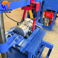 Machine à fabriquer des briques en ciment stationnaire de petite taille WJ2-45C, machine à briques manuelle, moules interchangeables, haute efficacité, utilisation facile