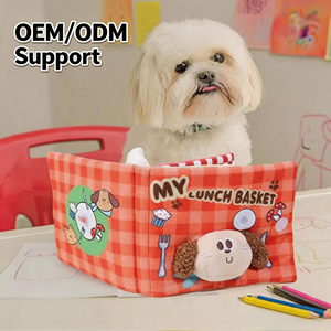 Jouet de Sniffing pour <span class=keywords><strong>Chien</strong></span> Personnalisé Écologique en Polaire, Livre Interactif d'Enrichissement pour Animaux, Puzzle d'Alimentation Lente, Luxe Moderne - Product Image 2