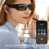 Lunettes vidéo intelligentes HD 1080P avec enregistrement audio sans fil, caméra, appels téléphoniques, musique, pour le sport et la vie quotidienne