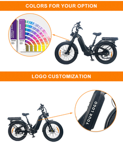 Bicicleta Eléctrica QUEENE de 26 Pulgadas con Suspensión Completa, Alta Velocidad, 72V 40AH, Baterías Dobles, Neumáticos Anchos - Product Image 3