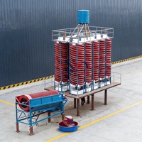 Concentrateur par gravité à spirale en fibre de verre à zéro consommation d'énergie pour le traitement de l'or, de l'étain, du tungstène, du chromite et du minerai de fer