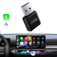 Adaptateur 2 en 1 sans fil Carplay Android Auto, clé USB Plug&Play pour mise à niveau de l'écran de voiture d'origine, kit de mise à niveau, garantie 1 an, OEM