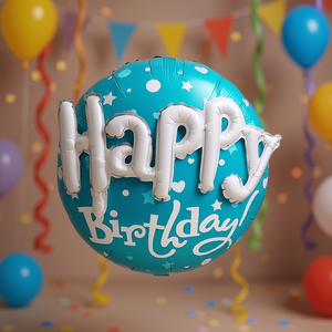 Party Love Happy <b>Birthday</b> Foil Balloon Blue 56cm Round Metallic Party <b>Decorations</b> <b>for</b> Kids <b>Birthday</b> Parties - Product Image 4